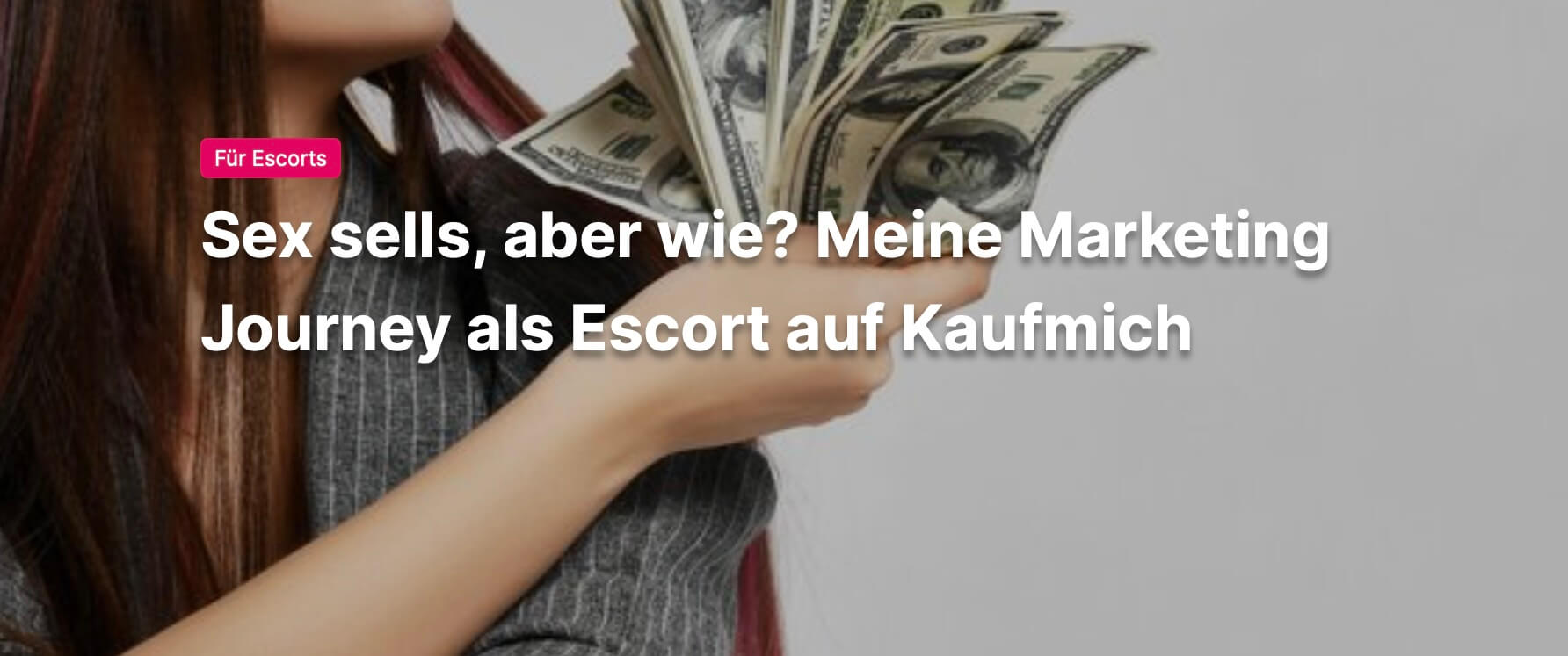 Screenshot eines Gastbeitrags zum Marketing als Independent Escort