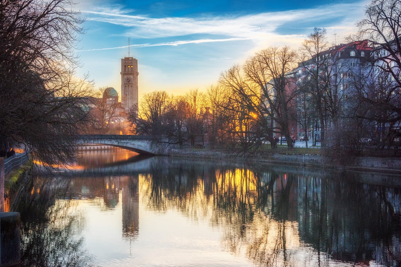 Ausblick auf München im Herbst