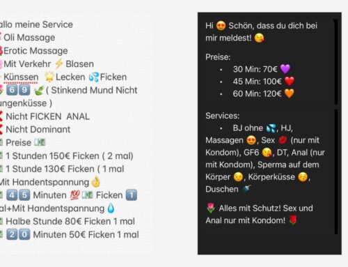 Von Service-Listen und Extras in der Sexarbeit