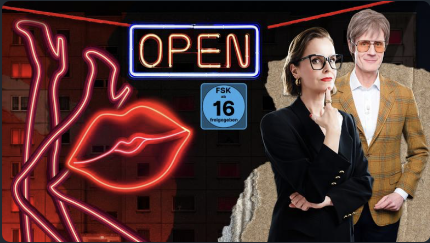 Titelbild der "Anstalt" zum Thema Prostitution mit Max Uthoff und Maike Kühl.
